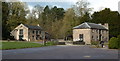 SK2957 : Cromford wharf buildings from the car park by Andrew Hill