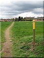 Public footpath across the field