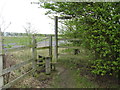 Stile on the path to Church End