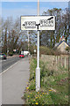 Old-fashioned Road Sign