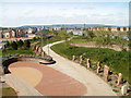 Riverside walk near City Bridge, Newport