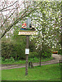 Small green and village sign, Wetheringsett