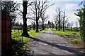 Entrance Drive to Highfield Hall Care Home complex