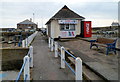 Path along the western edge of Porthcawl Harbour Basin