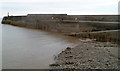 SS8276 : Breakwater and lifeboat slipway, Porthcawl by Jaggery