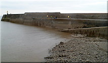 SS8276 : Breakwater and lifeboat slipway, Porthcawl by Jaggery