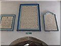 Donor boards inside Ilsington parish church