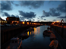 SW9275 : Padstow Harbour quay inlet, late evening by Rob Farrow