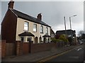 Houses by the crossroads in Heath End