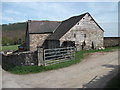 Stone barns at Llwynmawr Farm