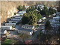 Residential caravan site in an old limestone quarry