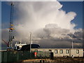 Cranes and ship, Chatham Docks