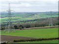 Pylons crossing farmland