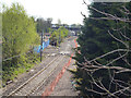 Mitcham Junction:  view along tramline