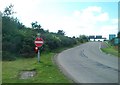 Slip-off road descending from the M1 to Cusher Road