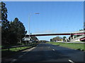 The A31 westbound, footbridge