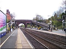 SJ4385 : Hunts Cross railway station from platform 1 by Raymond Knapman