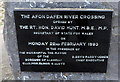 Plaque detail, Afon Dafen River Crossing, Llanelli