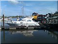 Pontoon and boats at Town Quay, Fareham