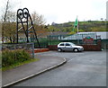 Mining disasters memorial outside Nant y Parc Primary School, Senghenydd