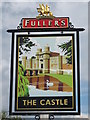 Sign for The Castle, Victoria Road / Wales Farm Road, NW10