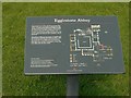 NZ0615 : Information plaque, Egglestone Abbey by John Baker