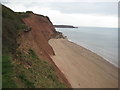 SY0279 : Sandstone cliffs near Orcombe Point by Philip Halling