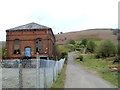 Unnamed road passes derelict building in former Abersychan Lower Navigation Colliery