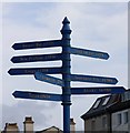 Signpost on the clifftop