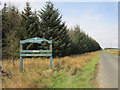 NY8175 : A sign for Wark Forest by Ian S