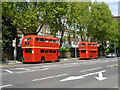 Routemasters on route 9, Kensington High Street