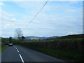 B4347 near The Grange, with a hot air balloon far way