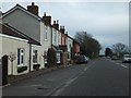 Terraced houses beside A370 in East Brent