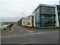 Recently-built housing on the east side of the old North Dock, Llanelli