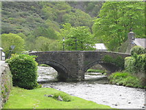 SH5948 : Afon Colwyn a Phont Beddgelert - River Colwyn and Beddgelert Bridge by Alan Fryer