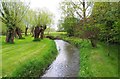 Stadhampton Watermill (3) - brook, Stadhampton