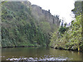 SD9952 : Canal branch below Skipton Castle by Pauline E