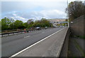 M4 motorway viewed from Inkerman Row, Taibach, Port Talbot