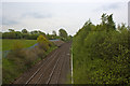 The railway line towards Hag Fold