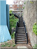TQ2682 : Steps up to the road from the NE portal of Maida Hill Tunnel, London by Jaggery