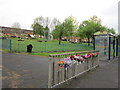 A roadside memorial on Doncaster Road, Denaby Main