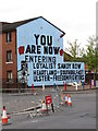 The Doomed Mural at the Entrance to the Loyalist Sandy Row