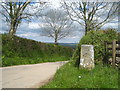 Milestone on a crossroads near Pempwell