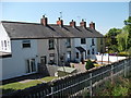 Row of cottages beside the railway