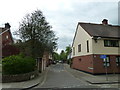 View from the minster grounds across King Street and into Grammar School Lane