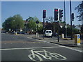 Poynders Road at the junction of Kings Avenue