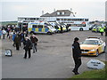 Arriving for the start of the Olympic Torch Relay at Land