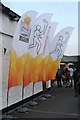 Olympic Torch Relay banners at Land