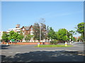 Roundabout at junction of Albert Road, Cliff Road and Argyle Road in Southport