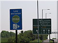 Low Emission Zone reminder road sign at Northolt